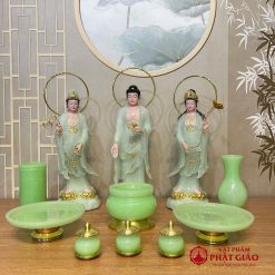 Ống Hương Bằng Đá Ngọc Hoàng Long, Màu Xanh Ngọc, Cao 20cm 1 ong huong da ngoc hoang long mau xanh ngoc cao 20cm vat pham phat giao la boi 7