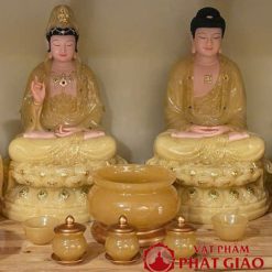 Bát Hương (Bát Nhang) Đá Ngọc Hoàng Long Màu Vàng, Nhiều Kích Cỡ 7 6