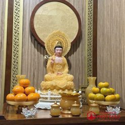 Bát Hương (Bát Nhang) Đá Ngọc Hoàng Long Màu Vàng, Nhiều Kích Cỡ 6 8