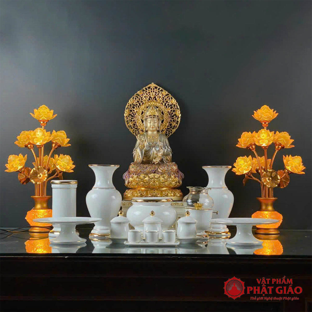 den-dau-bang-su-trang-vien-vang-cao-15cm-18cm-vat-pham-phat-giao-la-boi-7 den dau bang su trang vien vang cao 15cm 18cm vat pham phat giao la boi 7