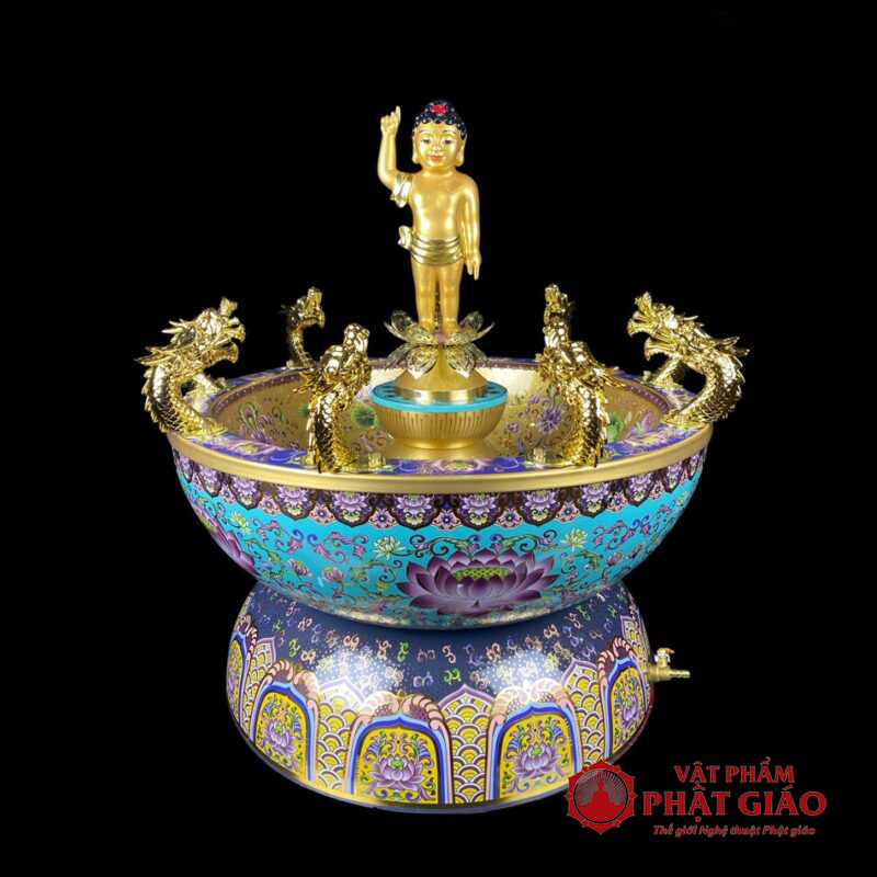 Chật Tắm Phật Đản Sanh, Bằng Hợp Kim Đồng Vẽ Hoa, Nhiều Kích Thước 7 6c85eb601005b15be8141 800x800 1