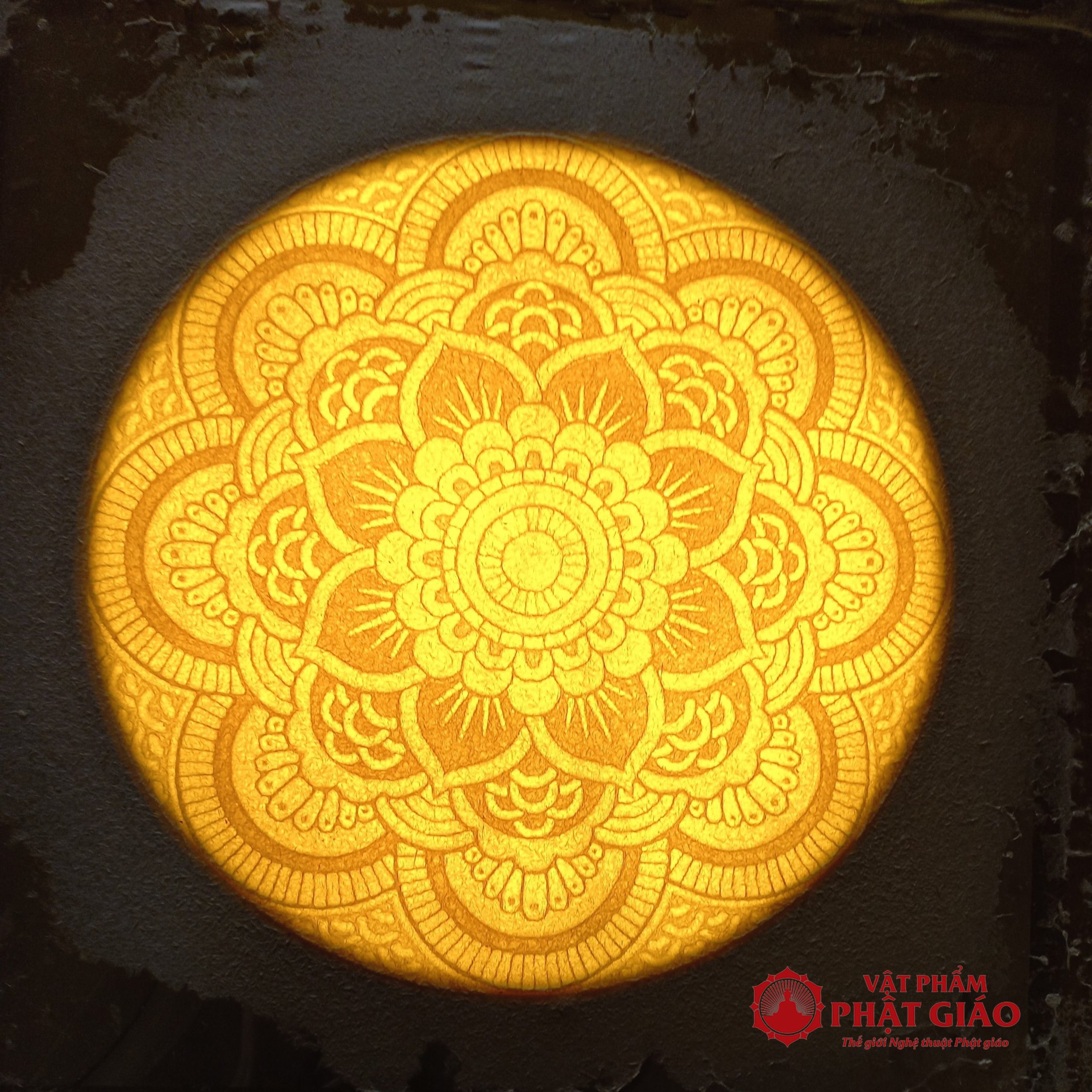 Tranh Trúc Chỉ Giấy Tre Họa Tiết Mandala, Mẫu AMan02 4 AMan02 scaled