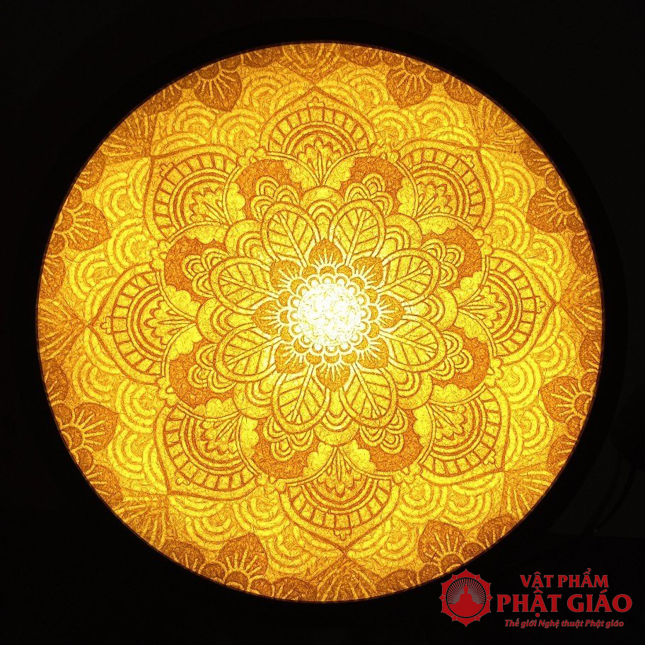 Tranh Trúc Chỉ Giấy Tre Họa Tiết Mandala, Mẫu AMan03 5 AMan03
