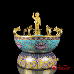 chau tam phat dan sanh chat lieu hop kim dong ve hoa cao cap vat pham phat giao la boi 2