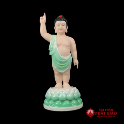 tuong phat dan sanh dung bot da mau xanh ve cao 40cm 48cm vat pham phat giao la boi 2