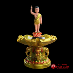 tuong phat dan sinh y vang ve chat lieu composite cao 80cm vat pham phat giao la boi 3