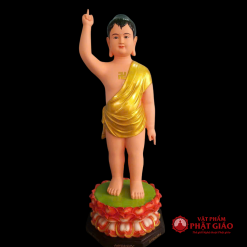 tuong phat dan sinh y vang ve chat lieu composite cao 80cm vat pham phat giao la boi 4