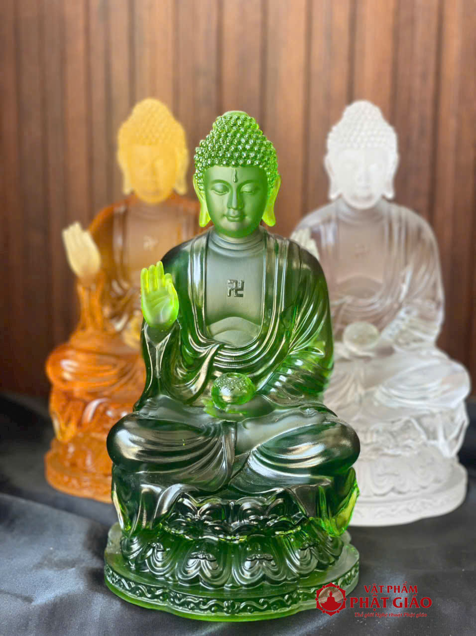 Tượng Phật A Di Đà Bằng Lưu Ly Cao Cấp, Cao 30cm 11 ff91849098632d3d7472