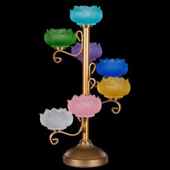 Đế Nến Lưu Ly Bảo Liên 7 Ngọn Thân Xoắn 11 de nen luu ly bao lien 7 ngon than xoan 1