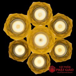 Đế Nến Lưu Ly Bảo Liên 7 Ngọn Thân Xoắn 8 de nen luu ly bao lien 7 ngon than xoan 8
