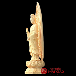 tuong phat ba quan am dung go hoang duong cao 27cm vat pham phat giao la boi 4