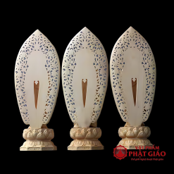 tuong phat ba quan am dung go hoang duong cao 27cm vat pham phat giao la boi 6