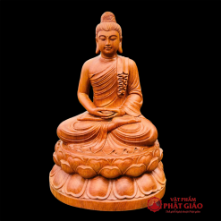 tuong phat thich ca bang go huong nguyen khoi ngoi kiet gia cao 42cm vat pham phat giao la boi 2