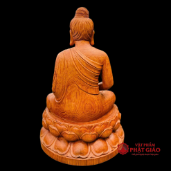 tuong phat thich ca bang go huong nguyen khoi ngoi kiet gia cao 42cm vat pham phat giao la boi 7