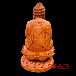 tuong phat thich ca mau ni ngoi bang go huong nguyen khoi cao 42cm vat pham phat giao la boi 6