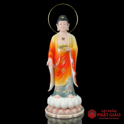 tuong phat a di da dung bang bot da son cao cap co hao quang cao 48cm 65cm vat pham phat giao la boi 2