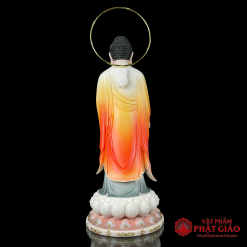 tuong phat a di da dung bang bot da son cao cap co hao quang cao 48cm 65cm vat pham phat giao la boi 6