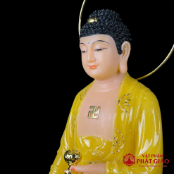 tuong phat a di da dung bang bot da thach anh vien vang co hao quang cao 48cm 65cm 90cm vat pham phat giao la boi 5