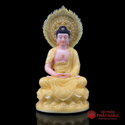 tuong phat a di da ngoi dai sen bang bot da thach anh vien vang co la de cao 40cm 48cm 65cm 90cm vat pham phat giao la boi 2