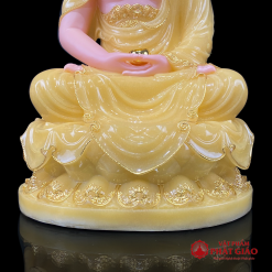 tuong phat a di da ngoi dai sen bang bot da thach anh vien vang co la de cao 40cm 48cm 65cm 90cm vat pham phat giao la boi 4