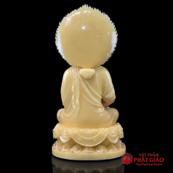 tuong phat a di da ngoi dai sen bang bot da thach anh vien vang co la de cao 40cm 48cm 65cm 90cm vat pham phat giao la boi 5