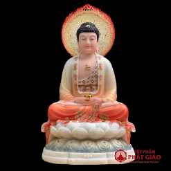 Tượng Phật A Di Đà Ngồi Đế Bảo Liên Có Hào Quang, Bằng Bột Đá Sơn Màu, Cao 30cm, 40cm, 48cm, 65cm 4 tuong phat a di da ngoi de bao lien co hao quang bang bot da son mau cao 30cm 40cm 48cm 65cm vat pham phat giao la boi 2