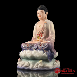 Tượng Phật A Di Đà Ngồi Đế Non Nước Bằng Bột Đá Sơn Màu Cao Cấp, Cao 30cm, 40cm, 48cm, 65cm 2 tuong phat a di da ngoi de non nuoc bang bot da son mau cao cap cao 30cm 40cm 48cm 65cm vat pham phat giao la boi 3