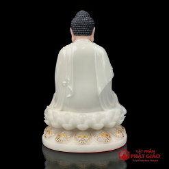 tuong phat a di da ngoi de sen to bang bot da trang vien vang cao 30cm 40cm 48cm vat pham phat giao la boi 4