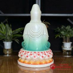Tượng Phật Bà Quan Âm Ngồi Đài Sen 3 Tầng, Bằng Bột Đá Sơn Xanh, Cao 30cm, 40cm, 50cm 6 tuong phat ba quan am ngoi dai sen 3 tang bang bot da son xanh cao cap cao 30cm 40cm 50cm vat pham phat giao la boi 5