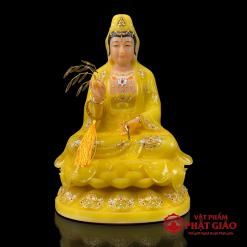 Tượng Phật Bà Quan Âm Tọa Đài Sen To Bằng Bột Đá Thạch Anh Viền Vàng Cao Cấp, Cao 30cm, 40cm, 48cm, 65cm 7 tuong phat ba quan am toa dai sen to bang bot da thach anh vien vang cao cap cao 30cm 40cm 48cm 65cm vat pham phat giao la boi 2