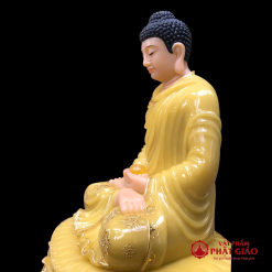 tuong phat thich ca mau ni ngoi dai sen de bat giac bang bot da thach anh cao 90cm vat pham phat giao la boi 3