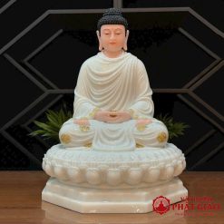 tuong phat thich ca ngoi dai sen de bat giac bot da trang dai loan cao 90cm vat pham phat giao la boi 2