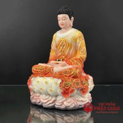 tuong phat thich ca ngoi non nuoc chat lieu bot da dai loan son phu quy cao 48cm vat pham phat giao la boi 3