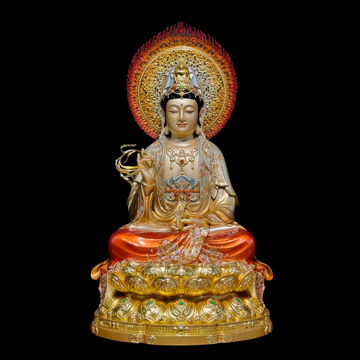 tuong-quan-am-bo-tat-ngoi-bang-dong-men-co-dat-vang-cao-cap-cao-30cm-40cm-48cm-vat-pham-phat-giao-la-boi-1 tuong quan am bo tat ngoi bang dong men co dat vang cao cap cao 30cm 40cm 48cm vat pham phat giao la boi 1