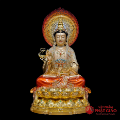 Tượng Quan Thế Âm Bồ Tát Ngồi Bằng Đồng Men Cổ Dát Vàng Cao Cấp, Cao 30cm, 40cm, 48cm 6 tuong quan am bo tat ngoi bang dong men co dat vang cao cap cao 30cm 40cm 48cm vat pham phat giao la boi 2