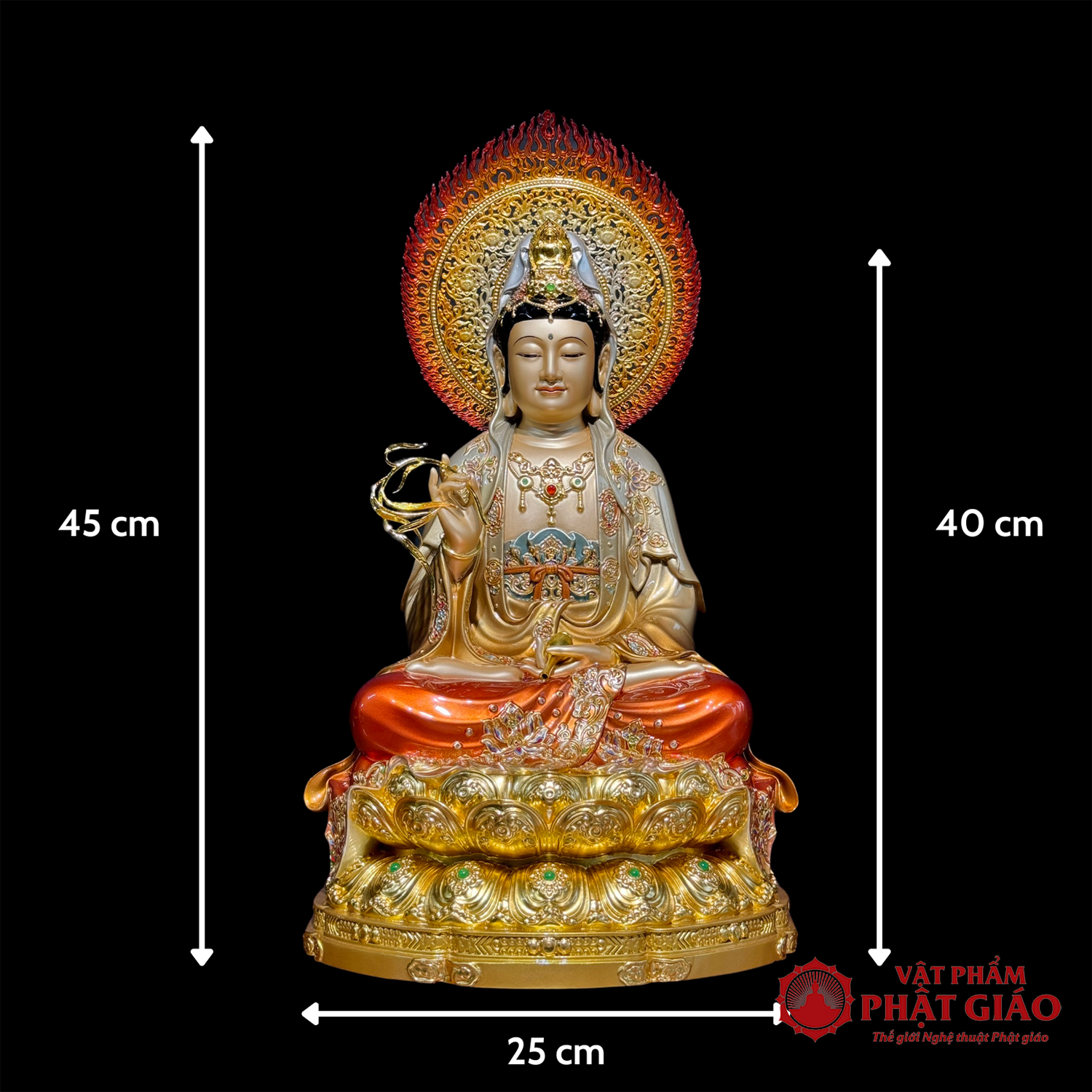 tuong-quan-am-bo-tat-ngoi-bang-dong-men-co-dat-vang-cao-cap-cao-30cm-40cm-48cm-vat-pham-phat-giao-la-boi-7 tuong quan am bo tat ngoi bang dong men co dat vang cao cap cao 30cm 40cm 48cm vat pham phat giao la boi 7