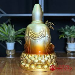 Tượng Quan Âm Bồ Tát Ngồi Đài Sen 3 Tầng, Bằng Bột Đá Sơn Màu Đồng, Cao 30cm, 40cm, 50cm 5 tuong quan am bo tat ngoi dai sen 3 tang bang bot da son mau dong cao cap cao 30cm 40cm 50cm vat pham phat giao la boi 5