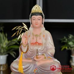 Tượng Phật Bà Quan Âm Ngồi Đài Sen 3 Tầng, Bằng Bột Đá Sơn Màu Tím, Cao 30cm, 40cm, 50cm 7 tuong quan am bo tat ngoi dai sen 3 tang bang bot da son mau tim cao cap cao 30cm 40cm 50cm vat pham phat giao la boi 4