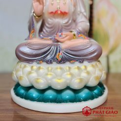 Tượng Phật Bà Quan Âm Ngồi Đài Sen 3 Tầng, Bằng Bột Đá Sơn Màu Tím, Cao 30cm, 40cm, 50cm 6 tuong quan am bo tat ngoi dai sen 3 tang bang bot da son mau tim cao cap cao 30cm 40cm 50cm vat pham phat giao la boi 5