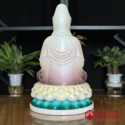 Tượng Phật Bà Quan Âm Ngồi Đài Sen 3 Tầng, Bằng Bột Đá Sơn Màu Tím, Cao 30cm, 40cm, 50cm 5 tuong quan am bo tat ngoi dai sen 3 tang bang bot da son mau tim cao cap cao 30cm 40cm 50cm vat pham phat giao la boi 6