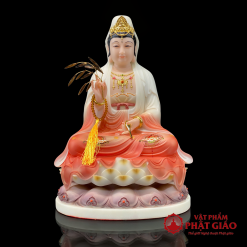 Tượng Quan Âm Bồ Tát Ngồi Đài Sen, Chất Liệu Bột Đá Sơn Đỏ Cao Cấp, Cao 30cm, 40cm, 48cm, 65cm 6 tuong quan am bo tat ngoi dai sen chat lieu bot da son do cao cap cao 30cm 40cm 48cm 65cm vat pham phat giao la boi 2