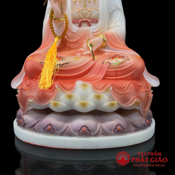 Tượng Quan Âm Bồ Tát Ngồi Đài Sen, Chất Liệu Bột Đá Sơn Đỏ Cao Cấp, Cao 30cm, 40cm, 48cm, 65cm 4 tuong quan am bo tat ngoi dai sen chat lieu bot da son do cao cap cao 30cm 40cm 48cm 65cm vat pham phat giao la boi 7