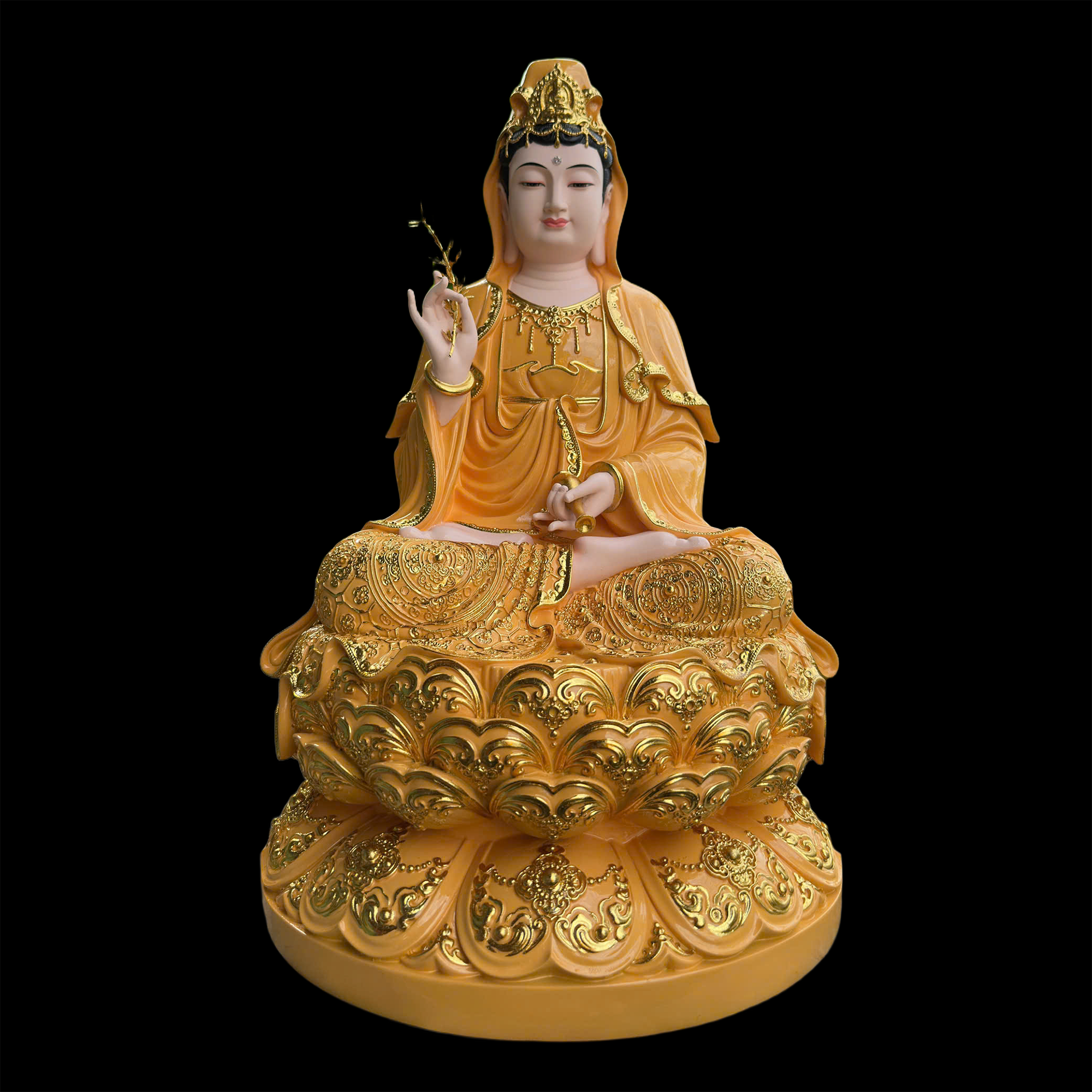 tuong quan am bot tat bang composite y vang ngoi de sen 3 tang cao 50cm vat pham phat giao la boi 1