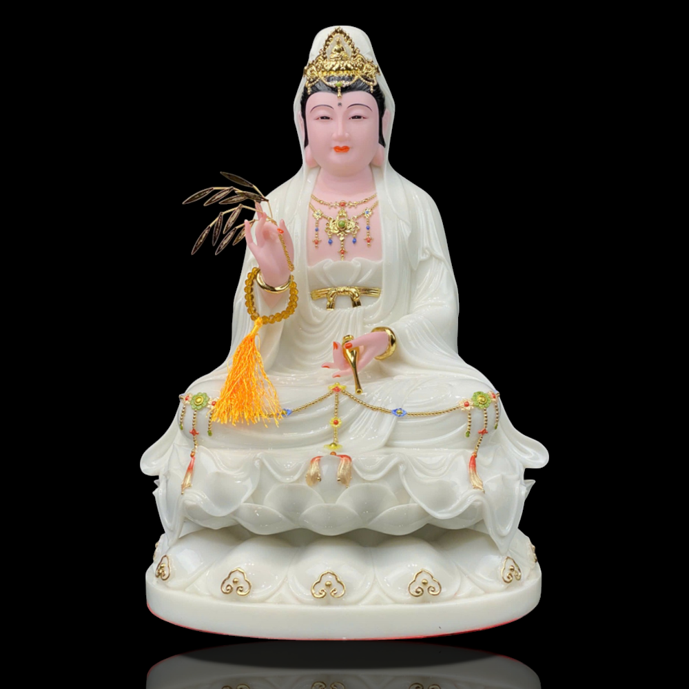 tuong quan am ngoi de sen to bang bot da trang vien tua cao cap cao 30cm 40cm 48cm 65cm vat pham phat giao la boi 1