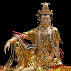 Tượng Quan Âm Nguyệt Thủy Bằng Đồng Dát Vàng Ấn Bảo, Cao 48cm, 65cm, 90cm, 105cm 2 tuong quan am nguyet thuy bang dong dat vang an bao cao cap cao 48cm 65cm 90cm 105cm vat pham phat giao la boi 4