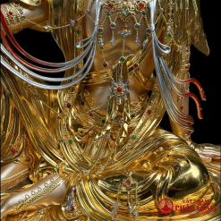 Tượng Quan Âm Nguyệt Thủy Bằng Đồng Dát Vàng Ấn Bảo, Cao 48cm, 65cm, 90cm, 105cm 1 tuong quan am nguyet thuy bang dong dat vang an bao cao cap cao 48cm 65cm 90cm 105cm vat pham phat giao la boi 5