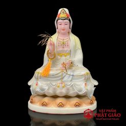 Tượng Quan Thế Âm Bồ Tát Bằng Bột Đá Ngồi Đài Sen Sơn Màu Cao Cấp, Cao 30cm, 40cm, 48cm, 65cm 5 tuong quan the am bo tat bang bot da ngoi dai sen son mau cao cap cao 30cm 40cm 48cm 65cm vat pham phat giao la boi 2