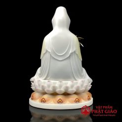 Tượng Quan Thế Âm Bồ Tát Bằng Bột Đá Ngồi Đài Sen Sơn Màu Cao Cấp, Cao 30cm, 40cm, 48cm, 65cm 4 tuong quan the am bo tat bang bot da ngoi dai sen son mau cao cap cao 30cm 40cm 48cm 65cm vat pham phat giao la boi 4