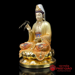 Tượng Quan Thế Âm Bồ Tát Chất Liệu Đồng Men Cổ Cao Cấp, Cao 30cm, 40cm, 48cm 3 tuong quan the am bo tat chat lieu dong men co cao cap cao 30cm 40cm 48cm vat pham phat giao la boi 3