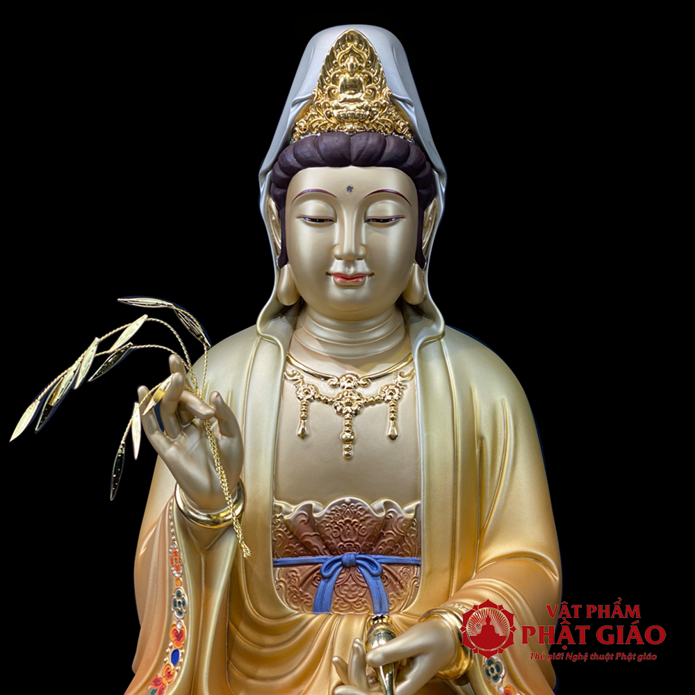 Tượng Quan Thế Âm Bồ Tát Chất Liệu Đồng Men Cổ Cao Cấp, Cao 30cm, 40cm, 48cm 7 tuong quan the am bo tat chat lieu dong men co cao cap cao 30cm 40cm 48cm vat pham phat giao la boi 4